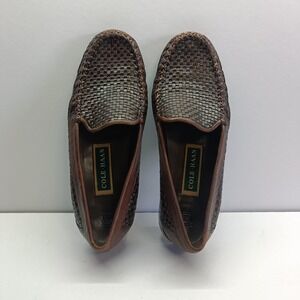 Cole Haan Women's Size‎ 7.5B Brown Black Woven Memory Flex Comfort Loafers